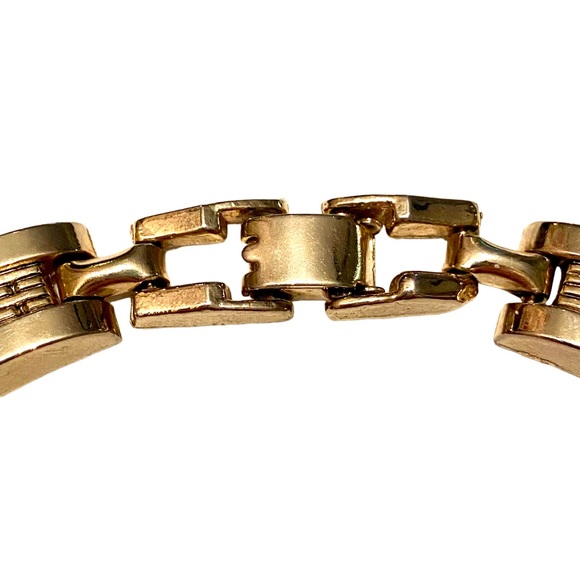 Mid Century 1960s Thick Gold Collar Chain Necklace - Picture 3 of 3